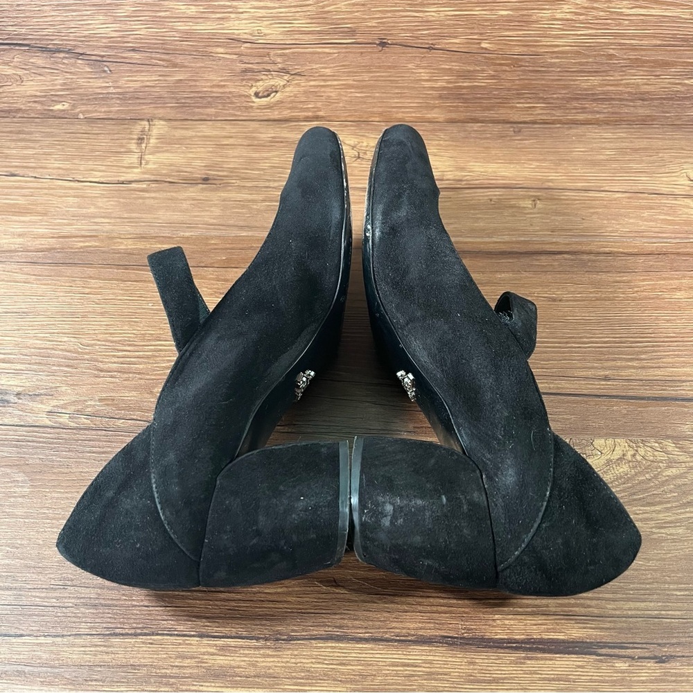 PRADA Black Suede Mary Jane Pumps Heels Women’s Size 10.5 (40.5) Shoes Block‎ - Picture 3 of 11